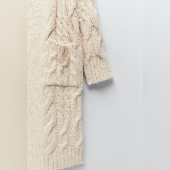 Zara chunky knit cardigan coat - Picture 7 of 12